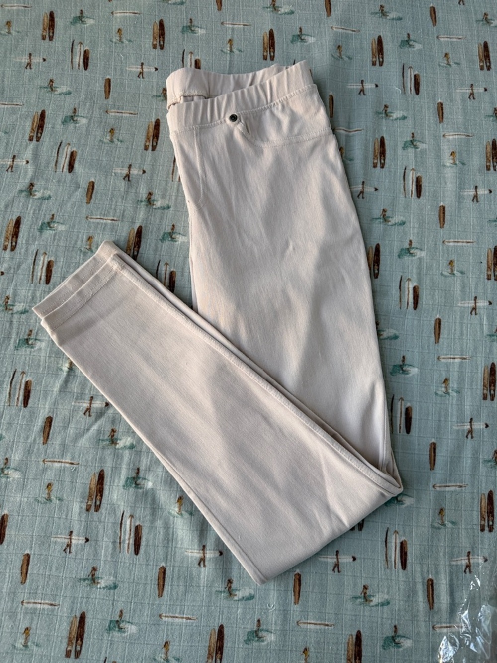 Women’s Stretch Leggings in Light Tan - Cotton Blend